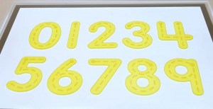Numeros con trazos sensoriales